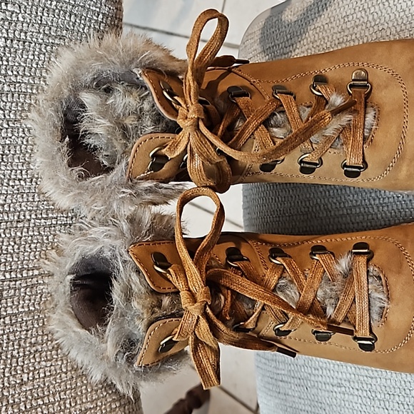 Boutique by Corkys Challenge Cognac Boot Faux Fur Size 10 - Picture 6 of 16